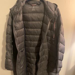 Tommy Hilfiger gray packable down jacket
